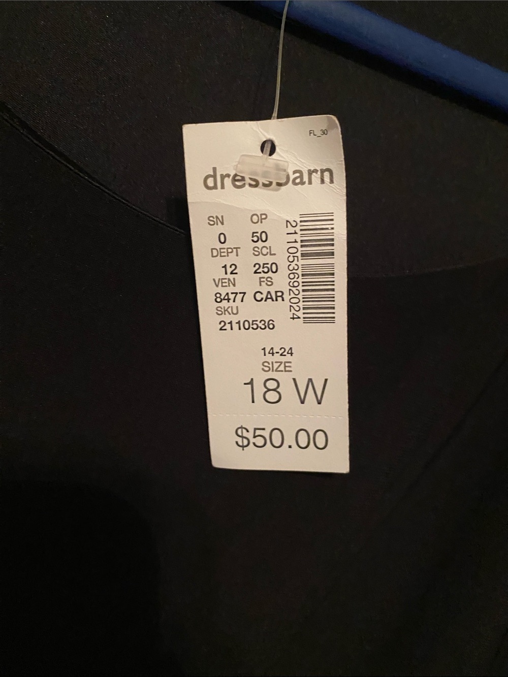 dressbarn Black Ruched V-Neck Long Sleeve Dress - Picture 2 of 2